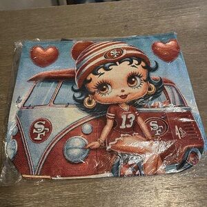 Cartoon Character Tote Bag with Hearts